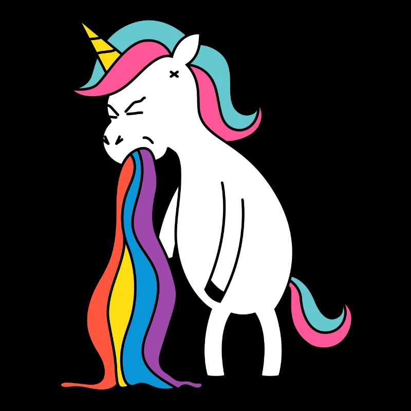 Licorne arc-en-Puke. Non Bock Lustlos suffocation