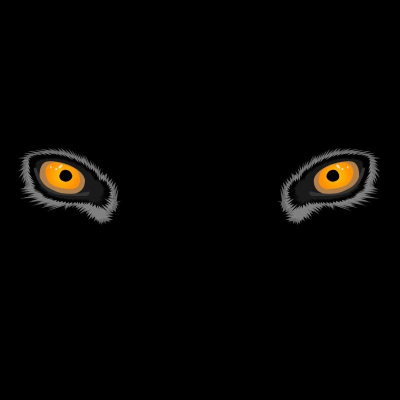 Yeux de loup profond jaune