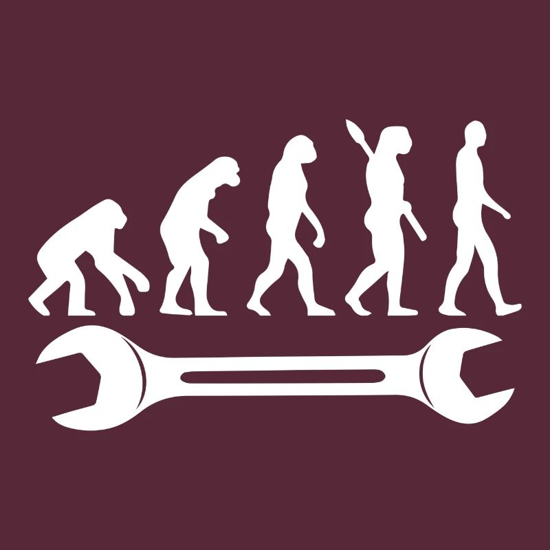 Evolution T-Shirt Mechanic Spanner Tool