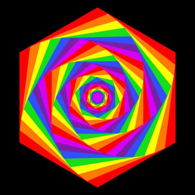 Regenbogen Hexagon