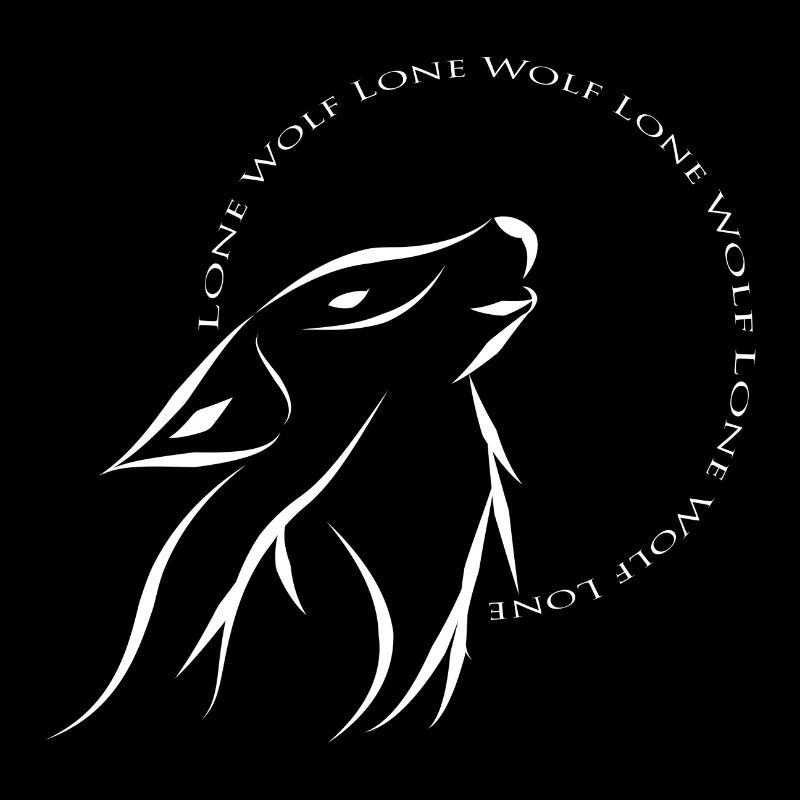Einsamer Wolf weiß