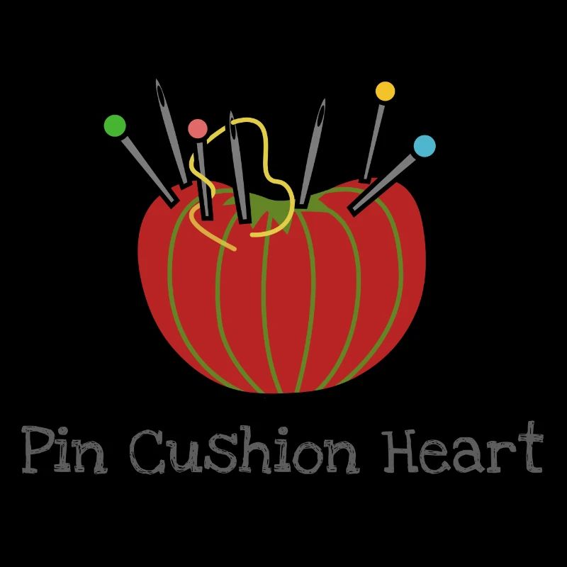 Sewing needle pillow gift tailor heart profession