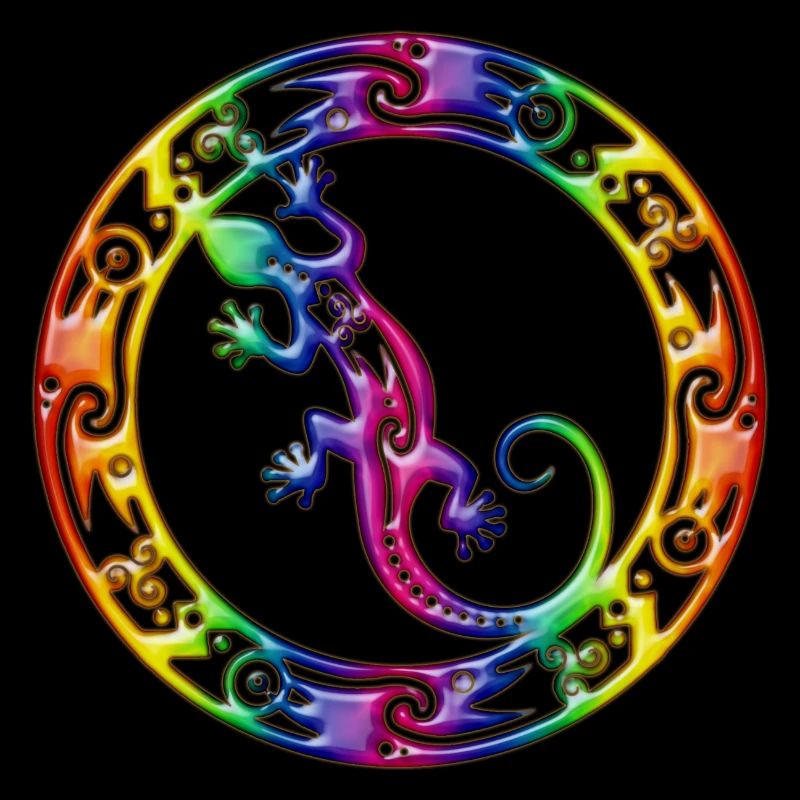 Gecko Ornament Rainbow