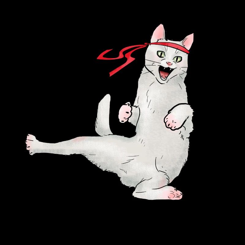 Katze beim Karate