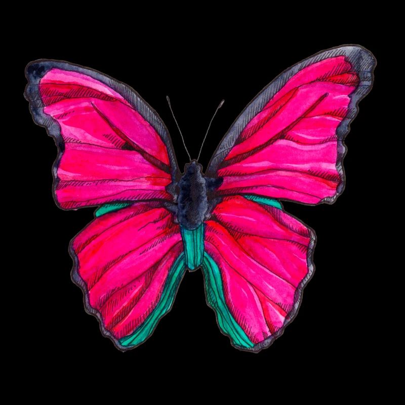 Papillon rose