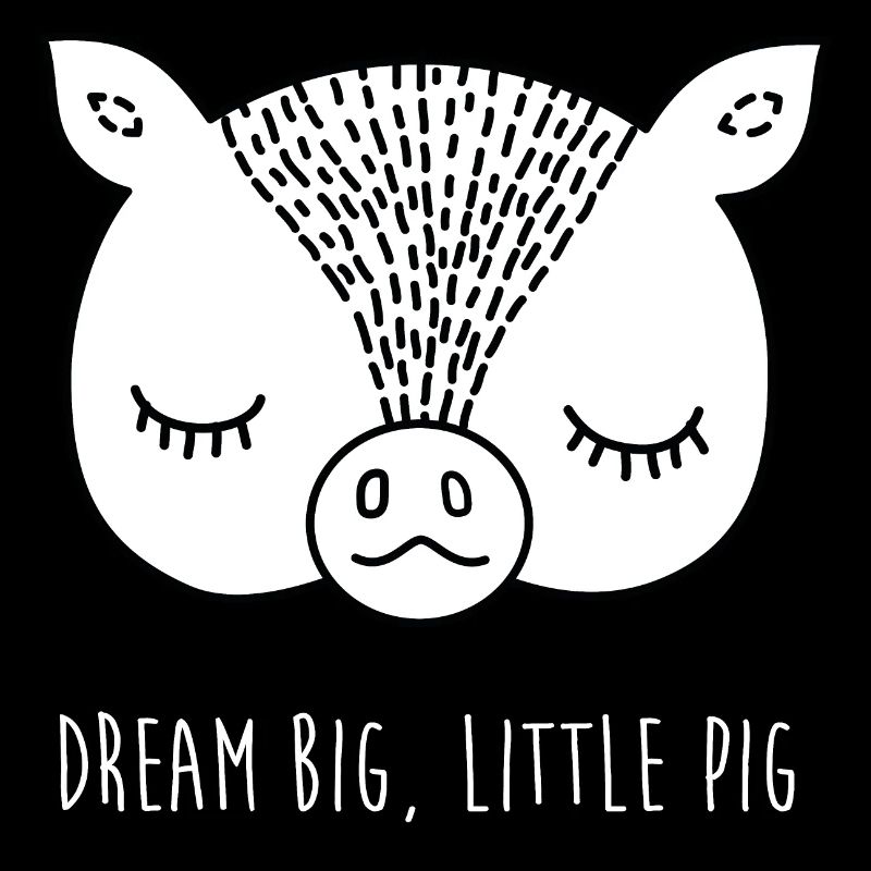 Visage de cochon avec dire grand rêve petit cochon