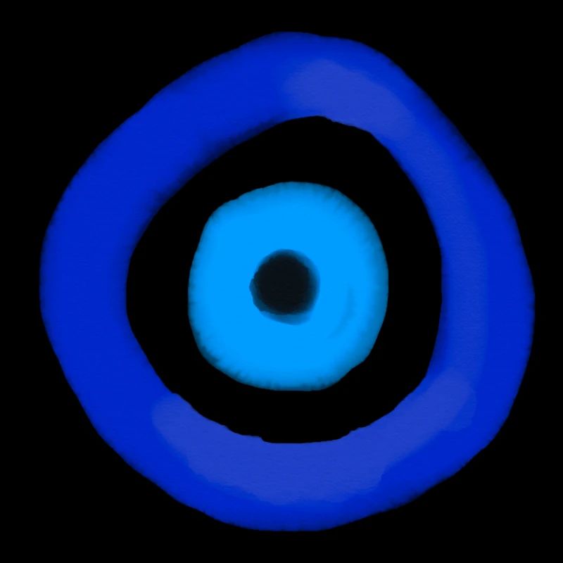 Blue Orbit Eye Abstract
