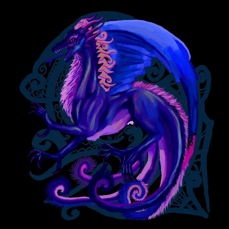 blauer Drache