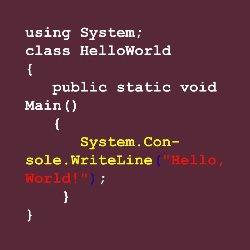 Programme cadeau pour les développeurs Hello World C # Sharp