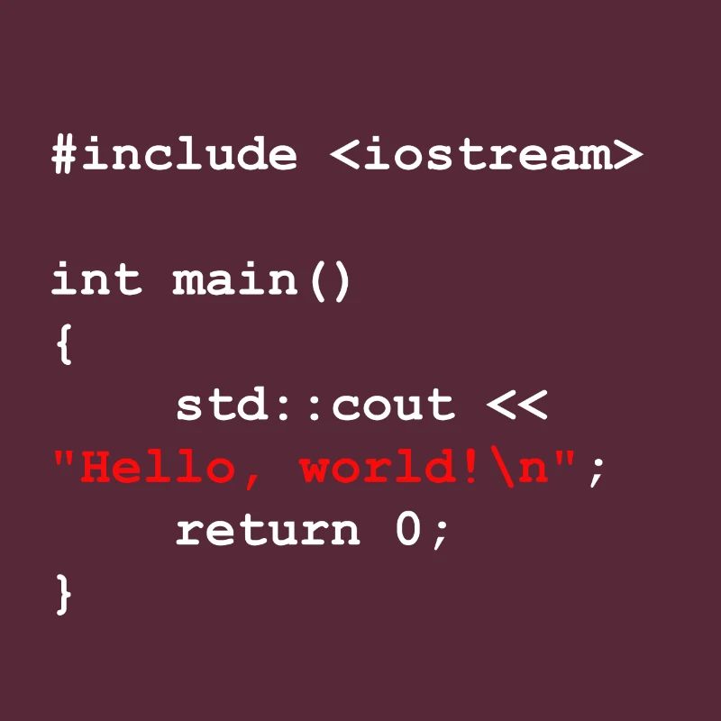 Hello World C++ Entwickler Programm Geschenk