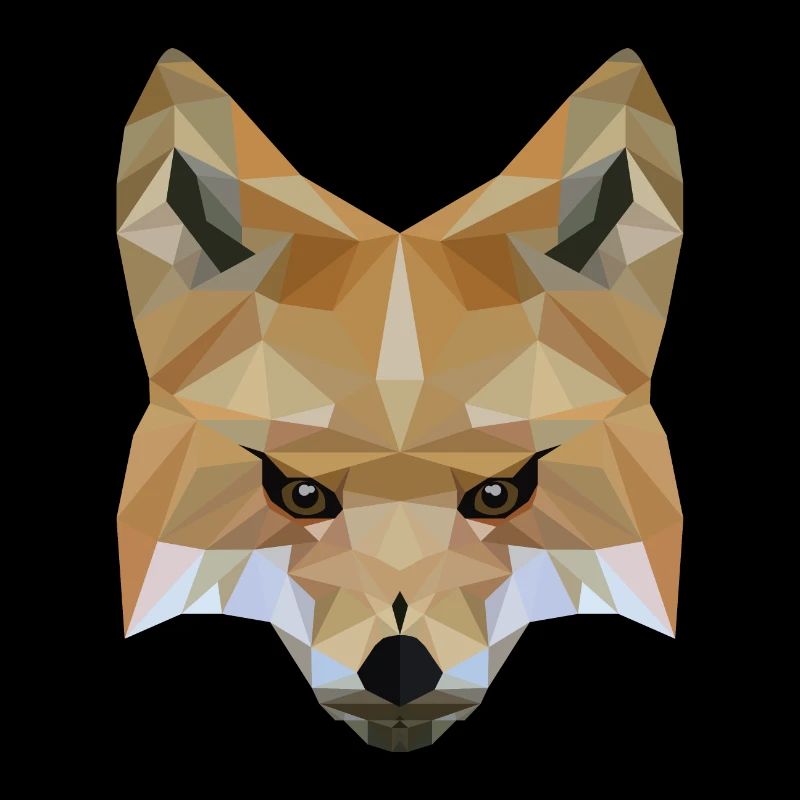 Low Poly Art Fox - Geschenkidee