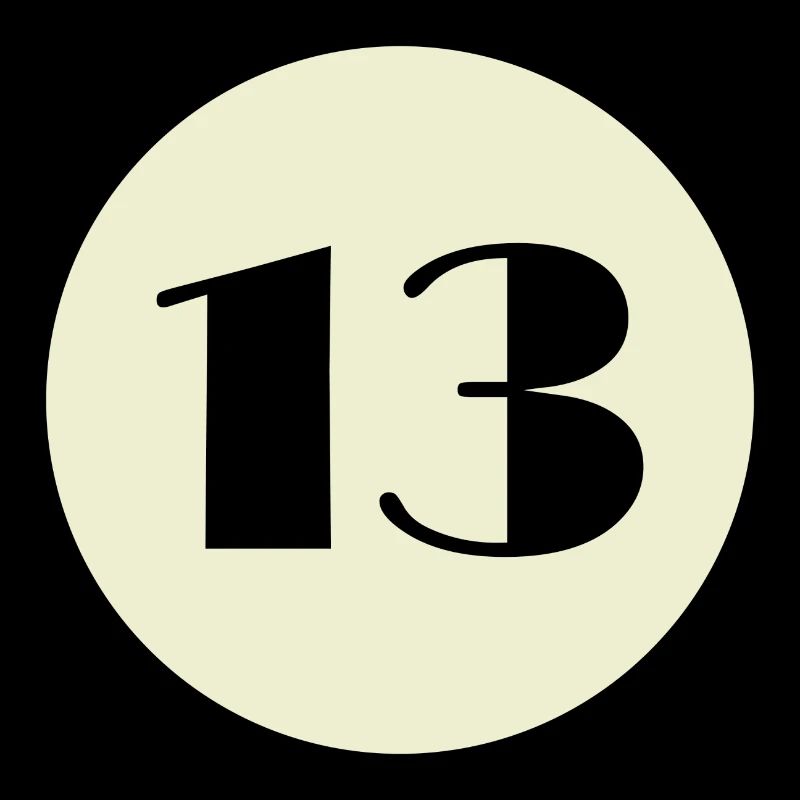 Number 13 Billard Geschenk