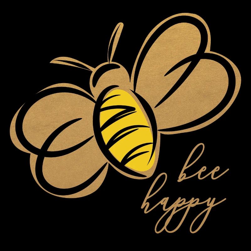 bee happy bees // Une impression dorée.