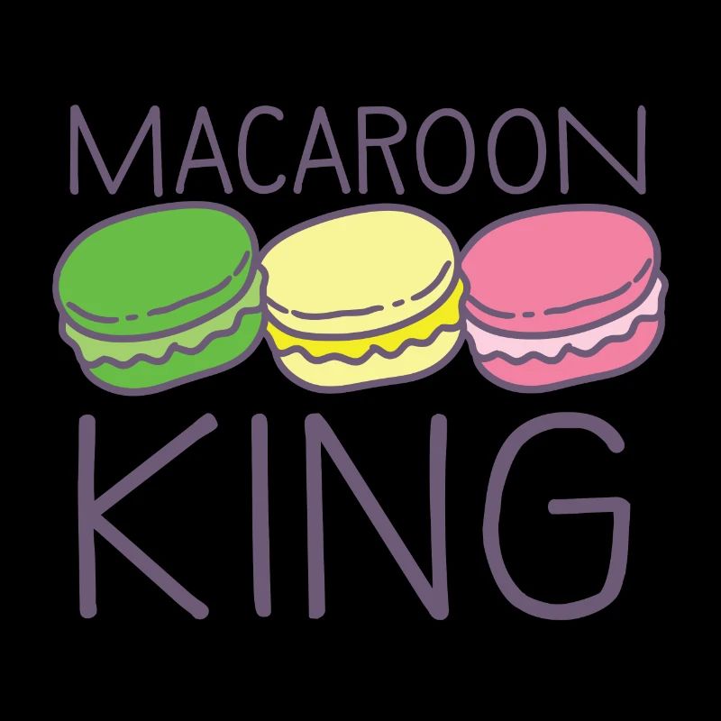 macaroon king with cute colourful macaroons