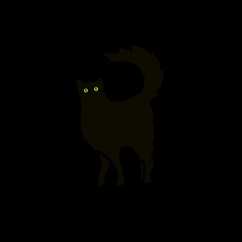 Chat noir, gueule de bois, dessin animé, cadeau
