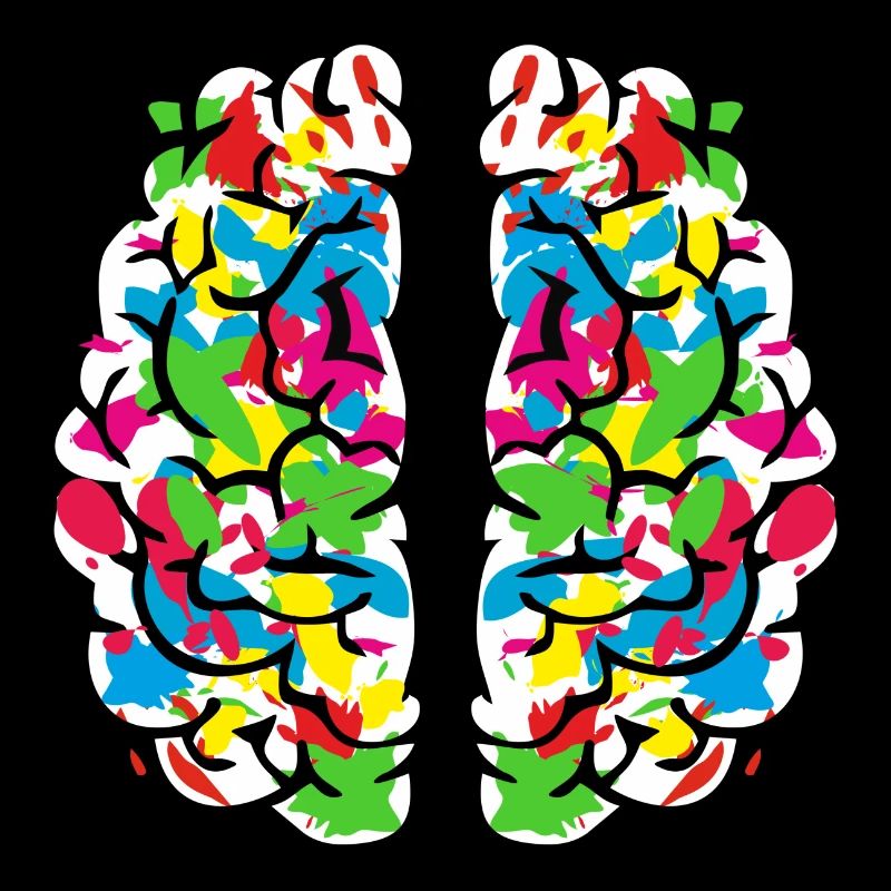 Creative colourful brain