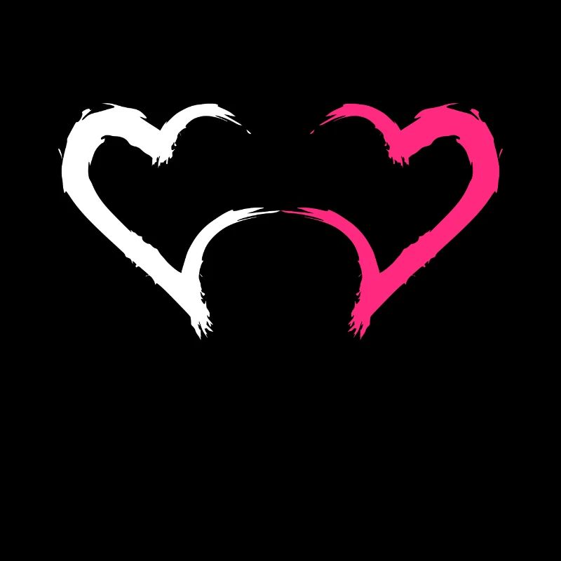 Heart in pink and white