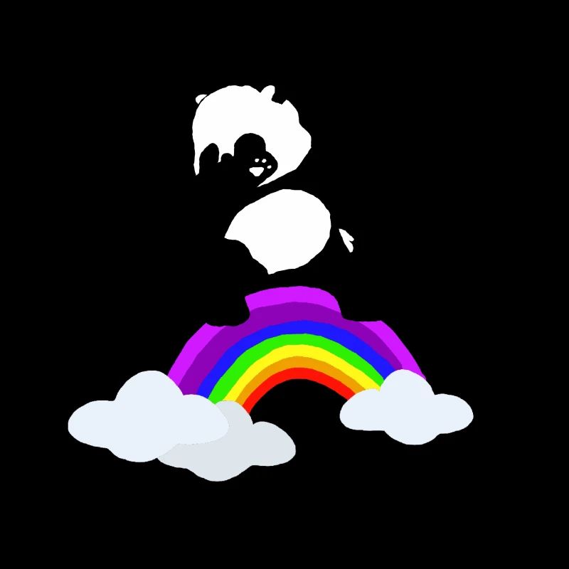 Dabbender Panda Regenbogen Kinder Baby