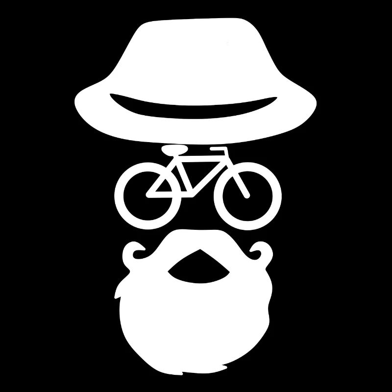 Bicycle hipster hat beard face