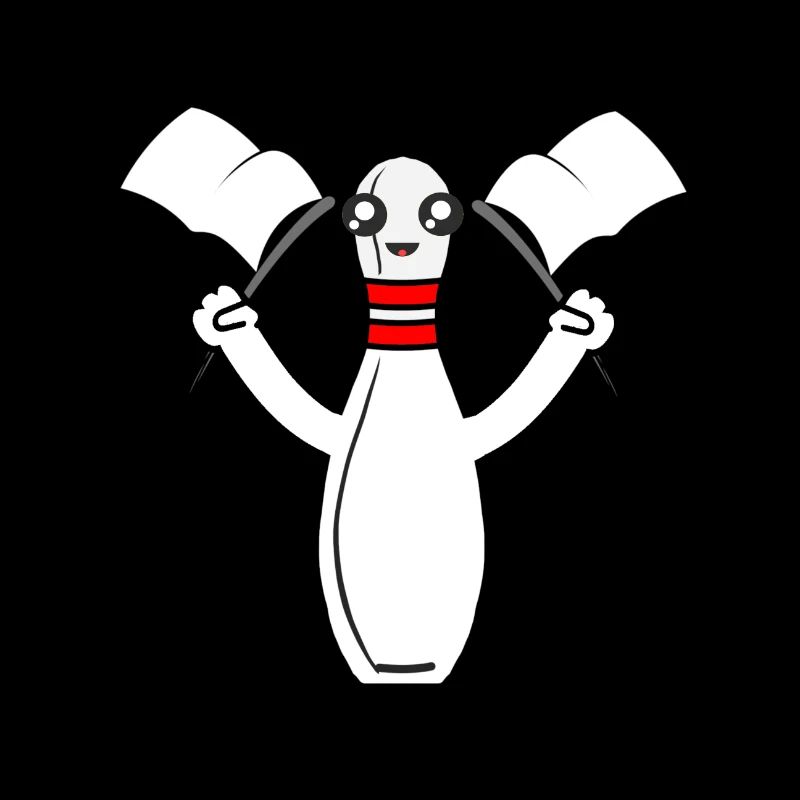 Bowling pin skittles with flag
