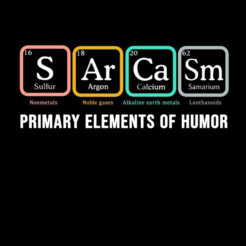 Sarcasm Shirt SArCaSm Primäre Elemente des Humors