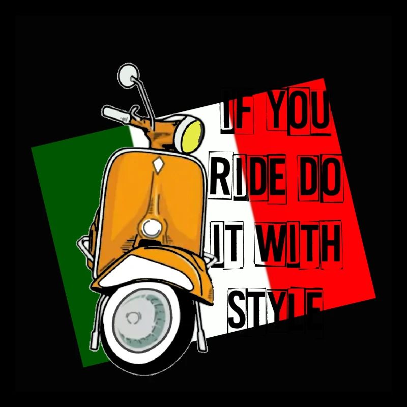 Scooter moto avec drapeau italien