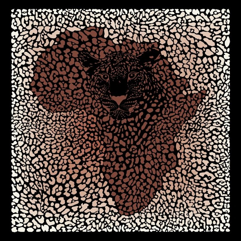 Leopard seamless pattern vector illustration background with Africa map