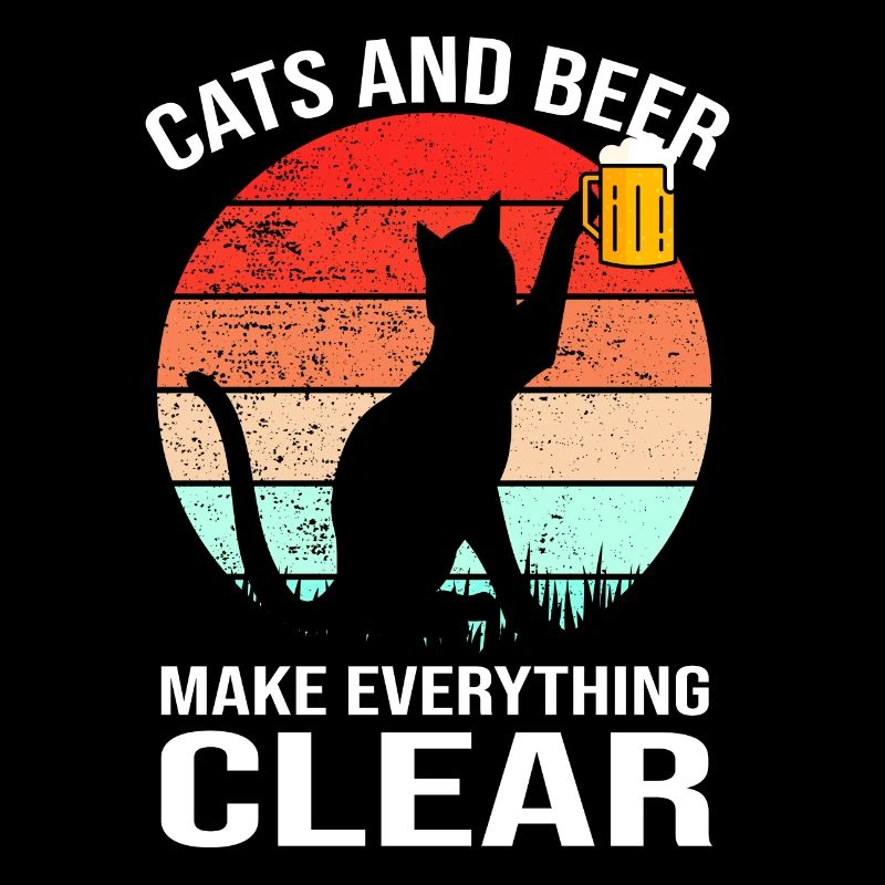 Chats et chats de bière et bière