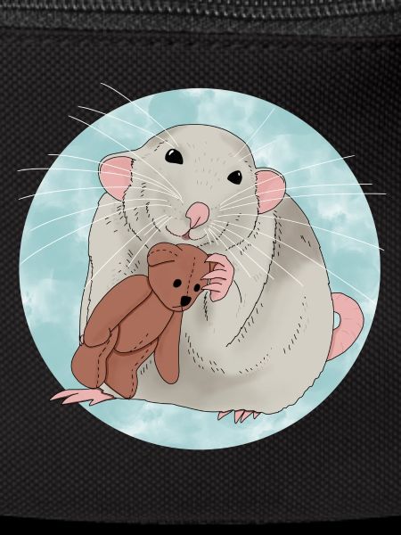 Nette Ratte mit Teddybär