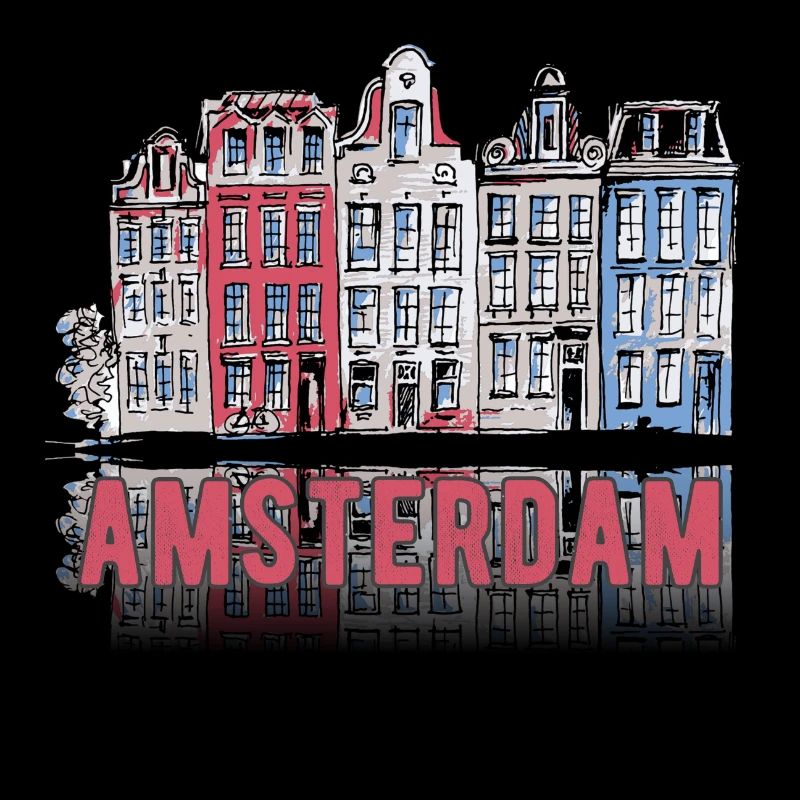 Skyline d'Amsterdam - Rose