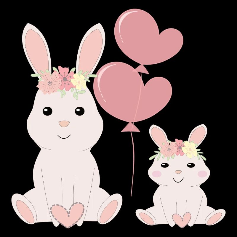 Cute bunnies bright