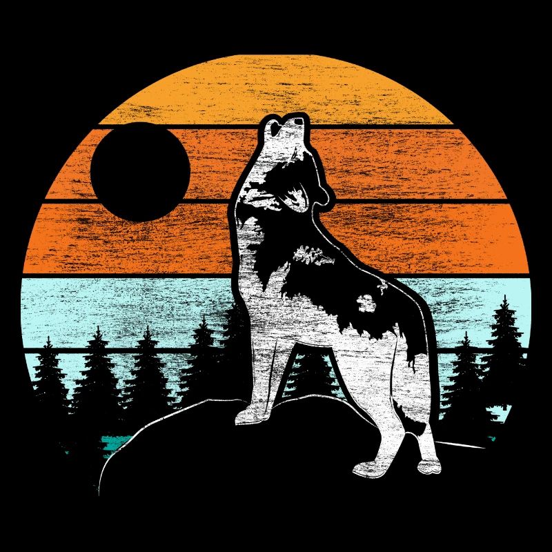 Wolf Rudel Wildtier Geschenk