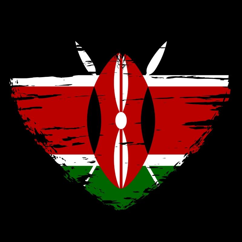 Kenya coeur drapeau blason