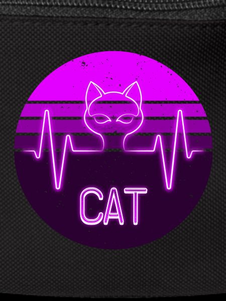 Purple neon cat