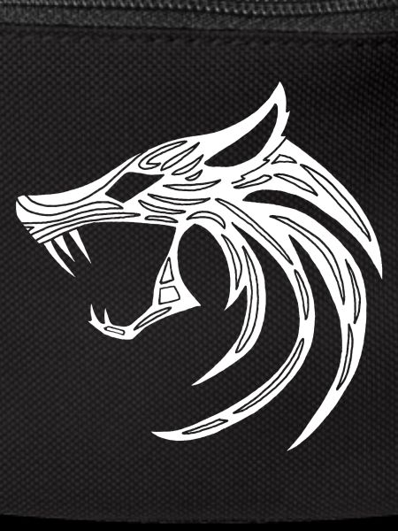 White demonic wolf