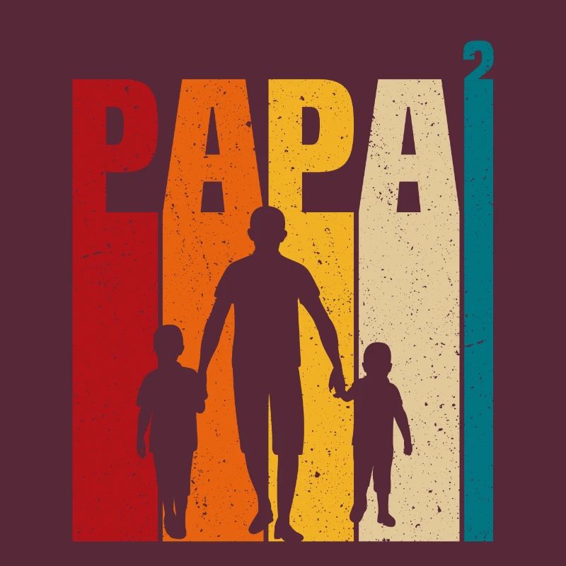 Vater mit zwei Söhnen Papa und Sohn Geschenk Papa