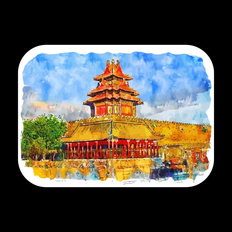 Illustration de l’esquisse à l’aquarelle de Pékin