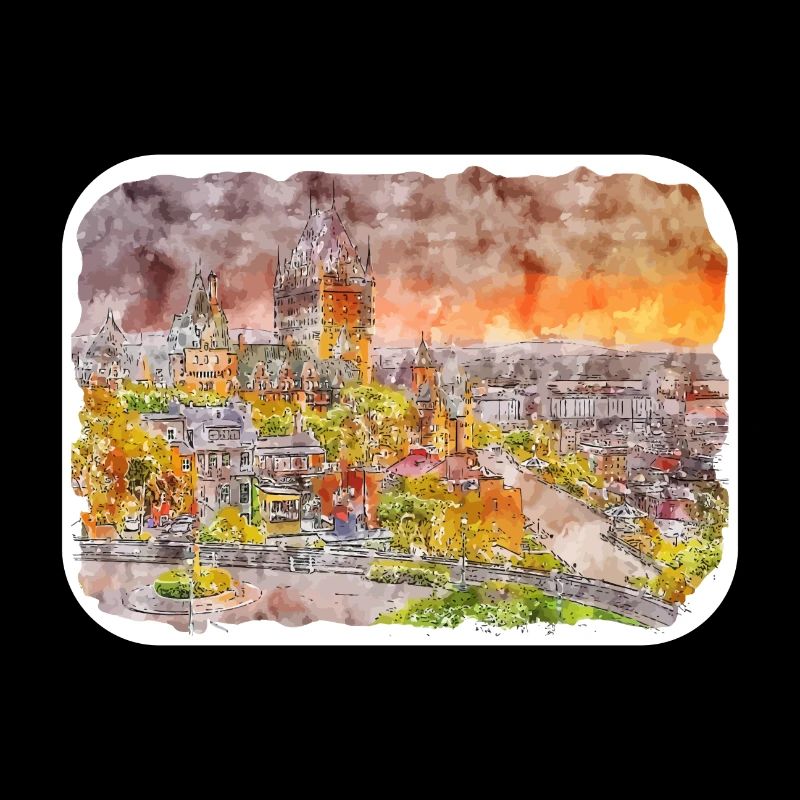 Québec Canada Aquarelle Dessin Dessin Illustration