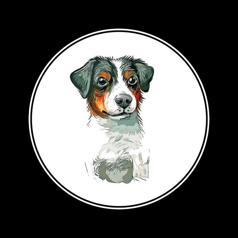 Illustration de l’aquarelle danoise suédoise de chien de ferme