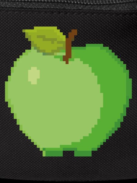 Retro Pixel Green Apple