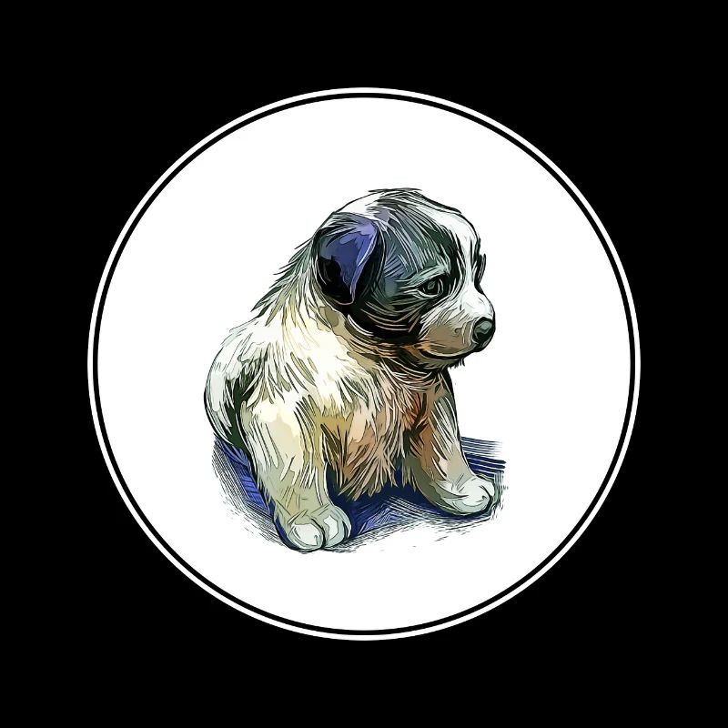 Romanian Mioritic Shepherd Dog Sketch Illustration