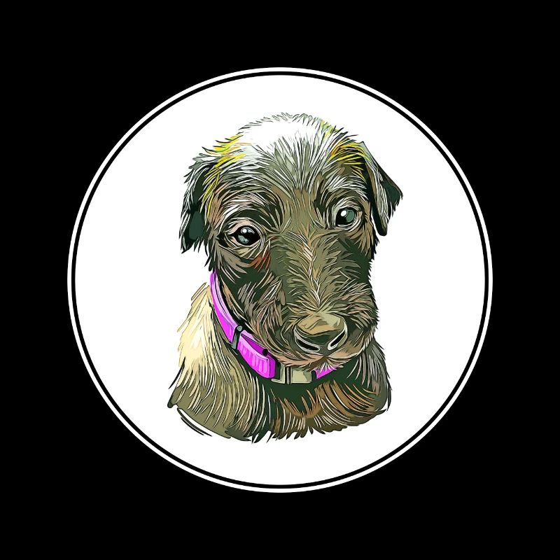 Illustration de l’aquarelle du chien de cerf écossais