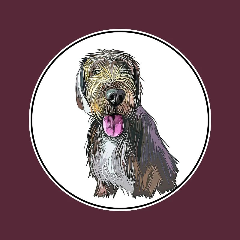 Slovak Rough Haired Pointer Dog Illustration