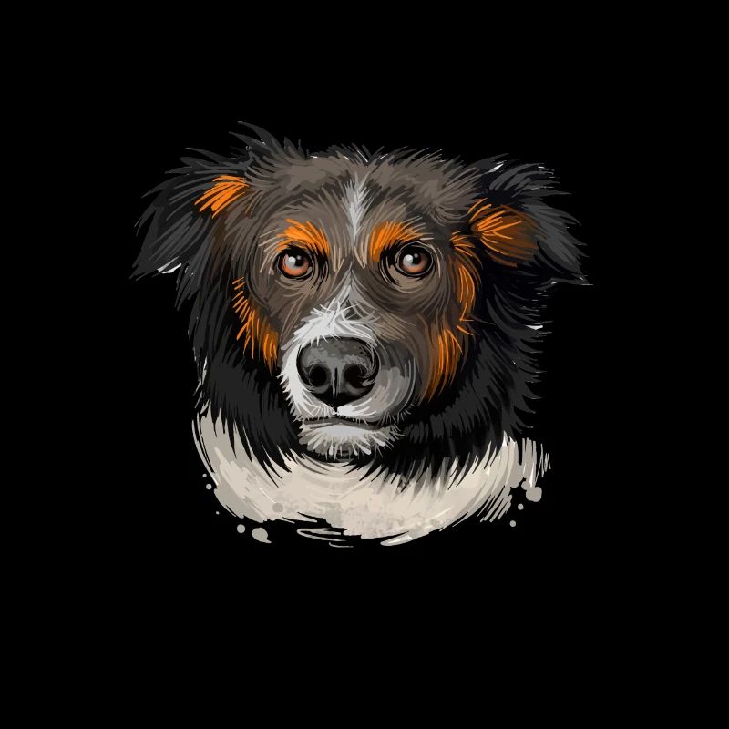 Englisch Schäferhund Aquarell Illustration