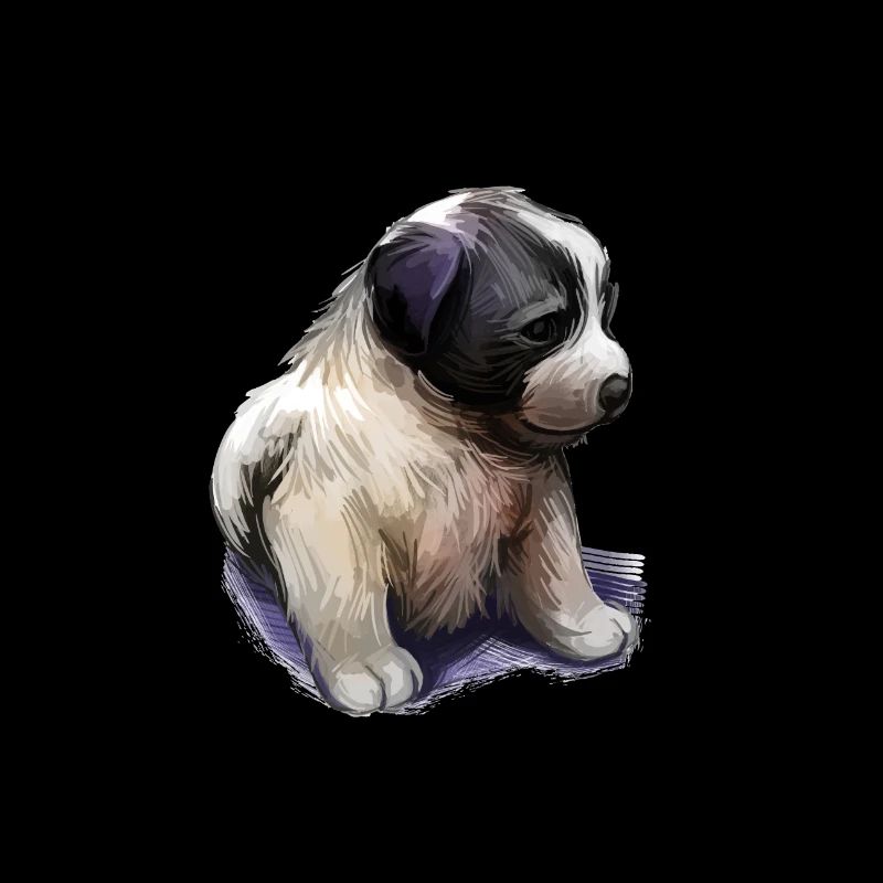 Romanian Mioritic Shepherd Dog Sketch Illustration