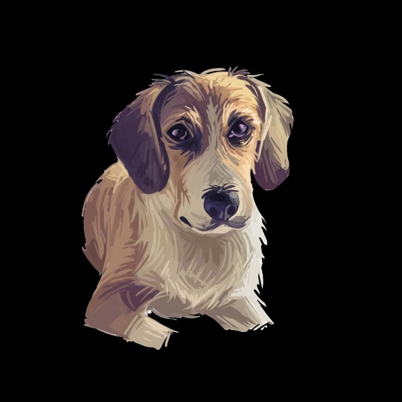 Schweizer Laufhund Hunde Aquarell Illustration