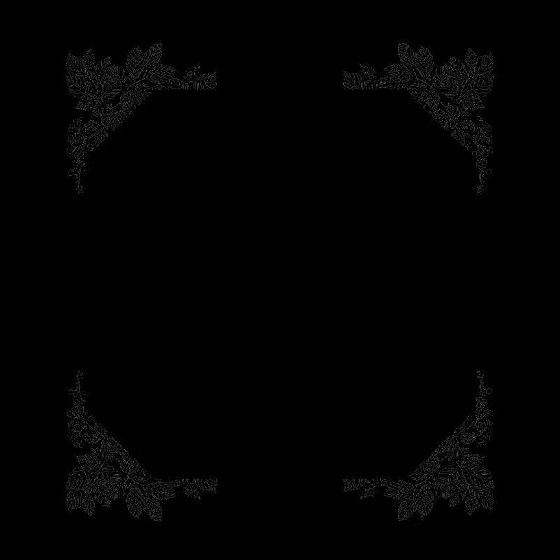 Cool square frame with leaves