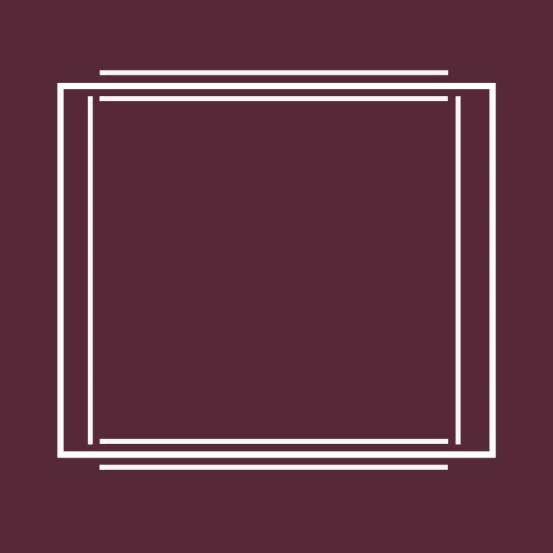 White Lines Square Frame Decoration