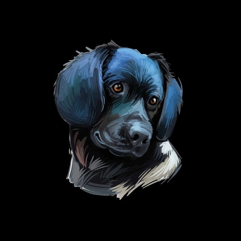 Stabyhoun Stabij Hund Aquarell Illustration