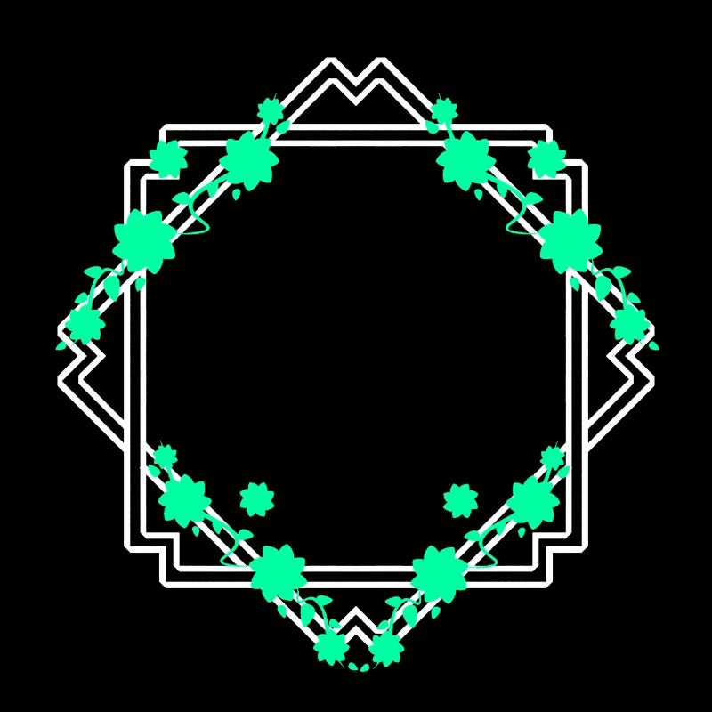 Frame square with sheet decoration